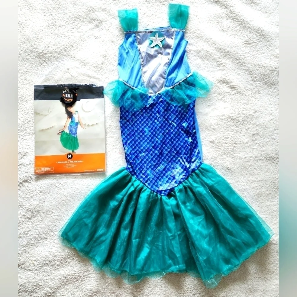 New girl's Mermaid Halloween Costume / dress For Every Sea Creature size M (8)